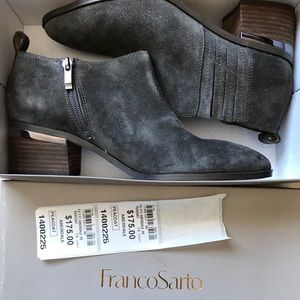 Franco Sarto Suede Ankle Booties